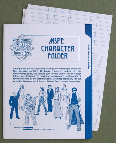 Image for MSPE Character Folder (Folders): Mercenaries, Spies and Private Eyes