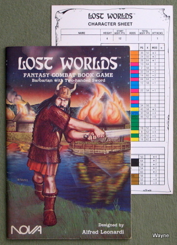 Image for Lost Worlds Fantasy Combat Book Game: Barbarian with Two-handed Sword