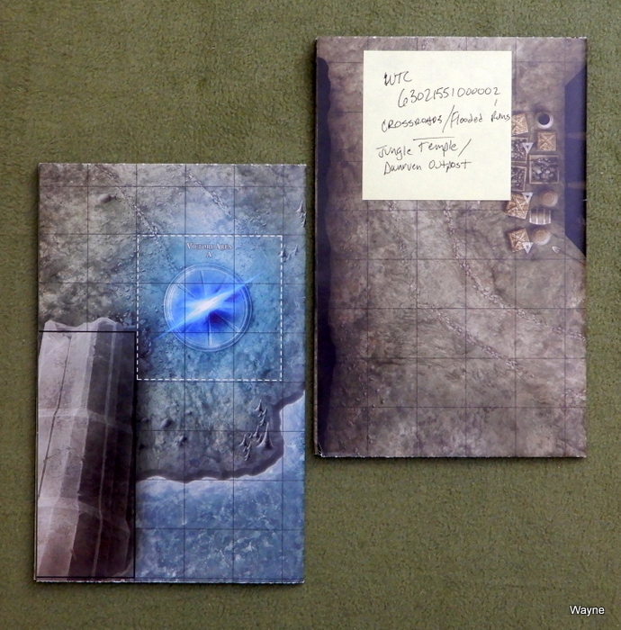 Image for 2 Dungeons & Dragons Double-sided Maps: Crossroads / Flooded Ruins; Jungle Temple / Dwarven Outpost