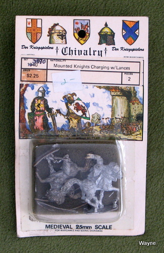 Image for Mounted Knights Charging w Lances (25mm Metal Miniatures: Chivalry Der Kriegspielers)