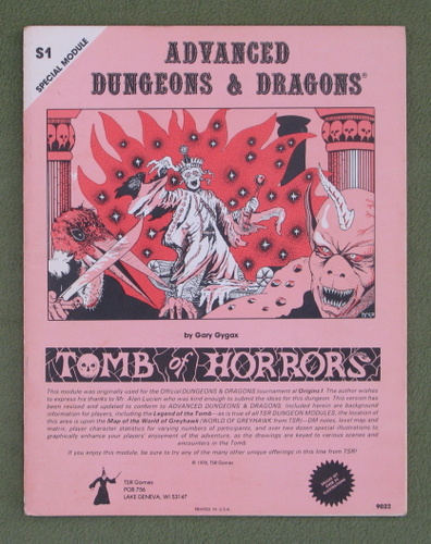 Image for Tomb of Horrors (Advanced Dungeons & Dragons Module S1) - 1ST PRINT
