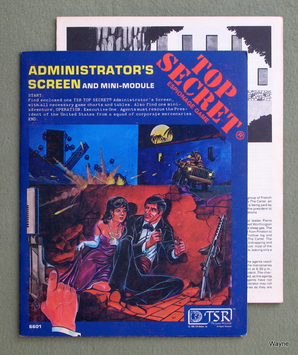 Image for Administrator's Screen & Mini Module (Top Secret RPG)