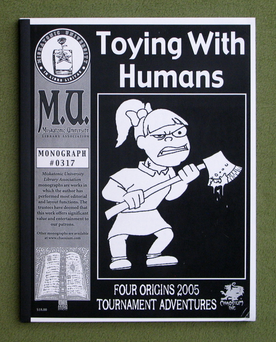 Image for Toying With Humans: Four Origins 2005 tournament adventures (Call of Cthulhu Monograph #0317)