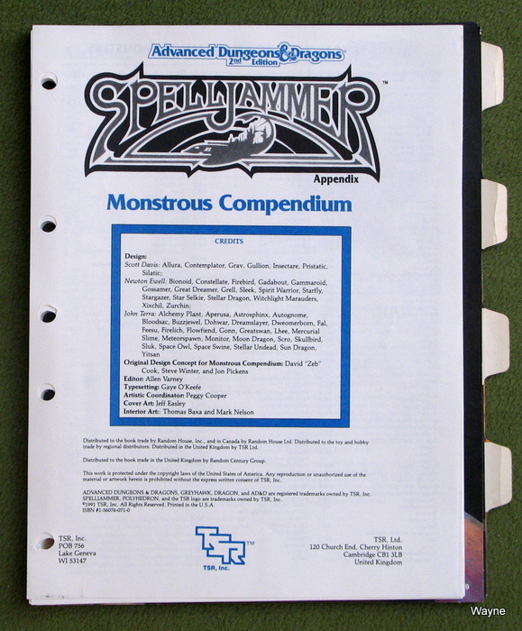 Monstrous Compendium: Spelljammer Appendix MC9 (Advanced Dungeons & Dragons, 2nd Edition Image for Monstrous Compendium: Spelljammer Appendix MC9 (Advanced Dungeons & Dragons, 2nd Edition