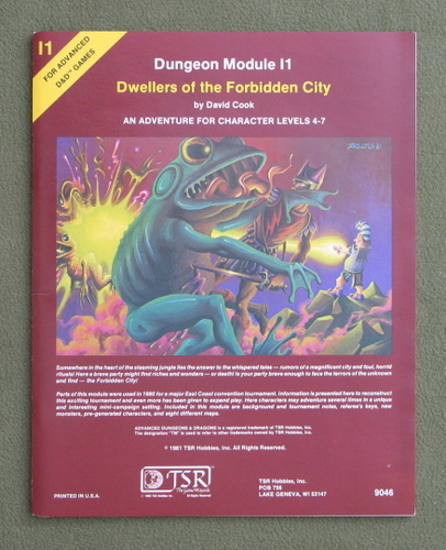 Image for Dwellers of the Forbidden City (Advanced Dungeons & Dragons module I1)