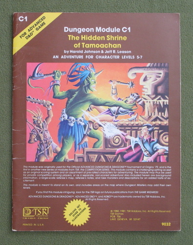 Image for Hidden Shrine of Tamoachan (Advanced Dungeons & Dragons Module C1)