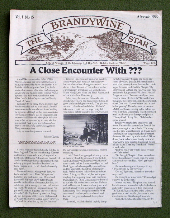 Image for The Brandywine Star Newsletter: Vol 1, No 15 (Afteryule 1986)