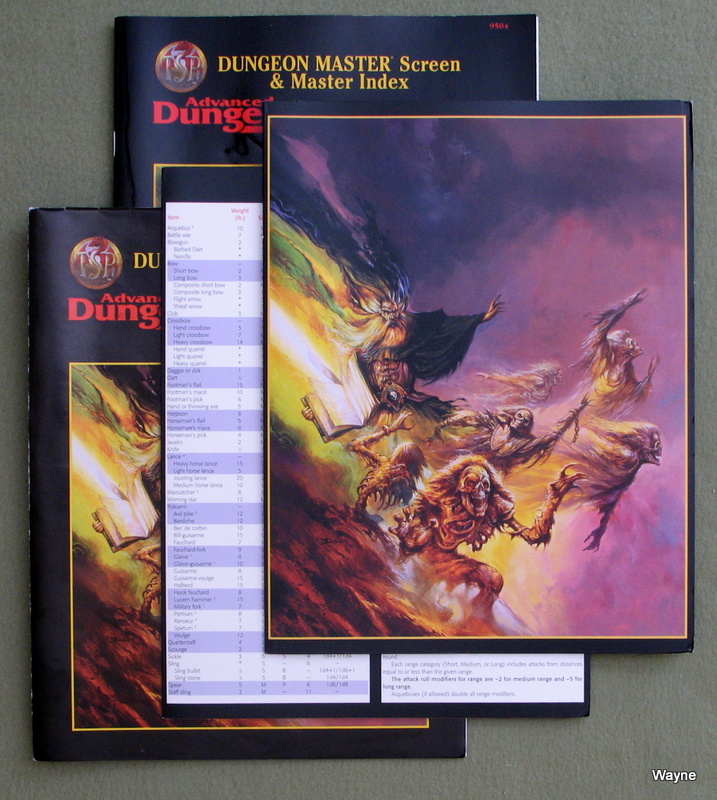 Dungeon Master Screen & Master Index (Advanced Dungeons & Dragons, 2nd Edition, Revised)