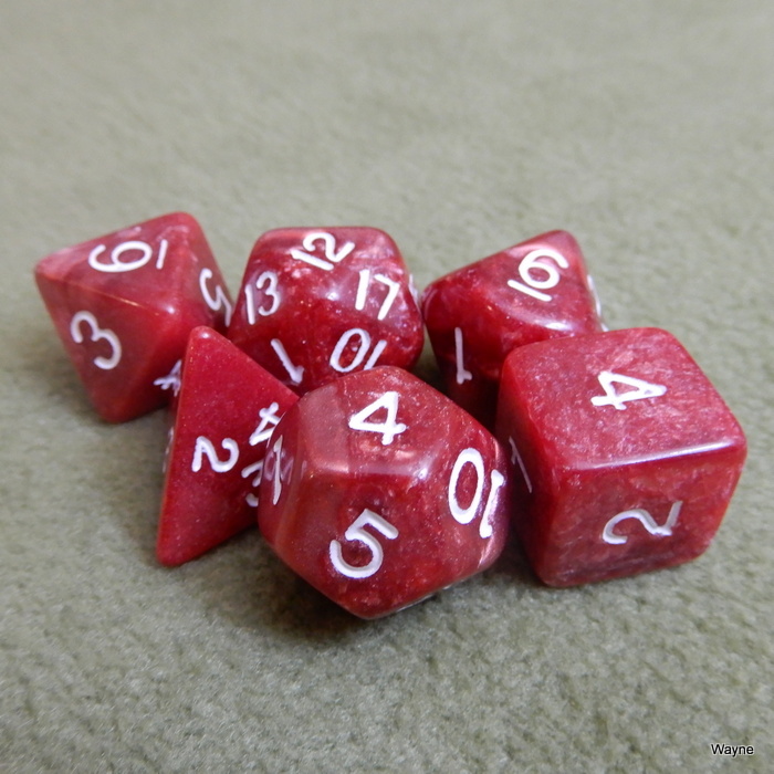 Image for Red Marble 6 Dice Set
