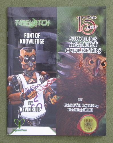 Image for 13TH AGE Swords Against Owlbears ~ Timewatch: Font of Knowledge (Free Rpg Day 2017)