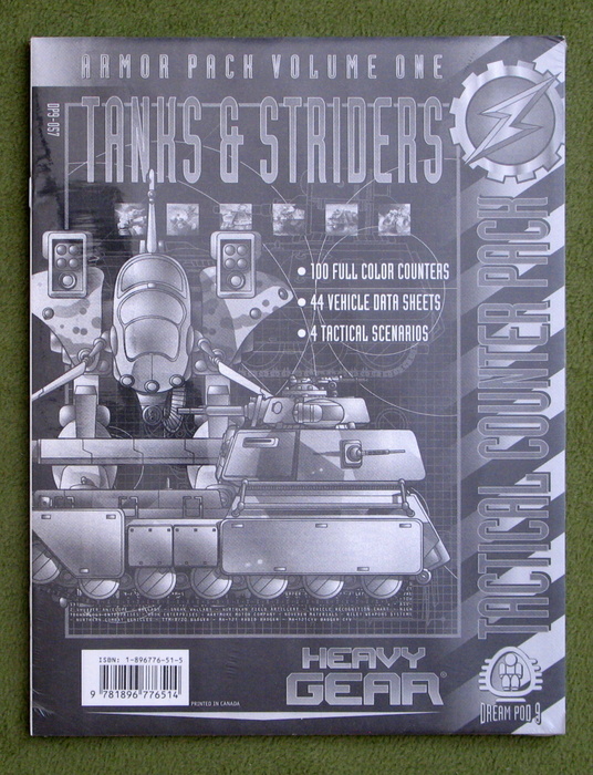 Image for Heavy Gear Armor Pack Volume One: Tanks and Striders Tactical Counter Pack