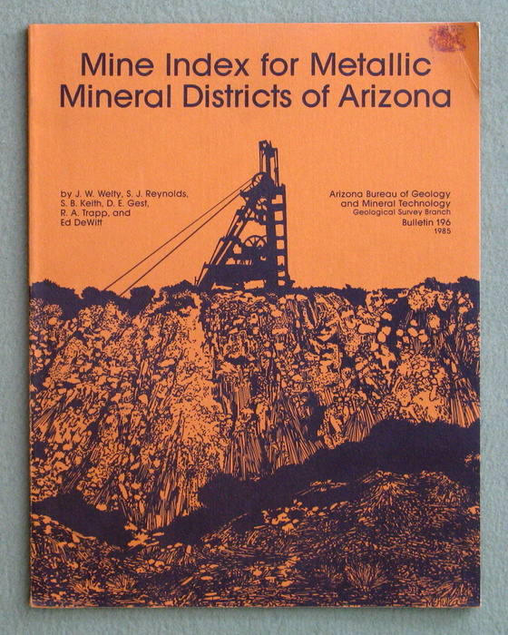 Image for Mine Index for Metallic Mineral Districts of Arizona