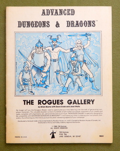Image for Rogues Gallery: A Compendium of Non-Player Characters (Advanced Dungeons and Dragons)