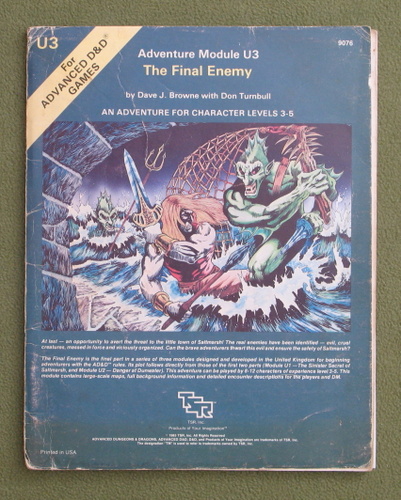 Image for The Final Enemy (AD&D Module U3) - PLAY COPY