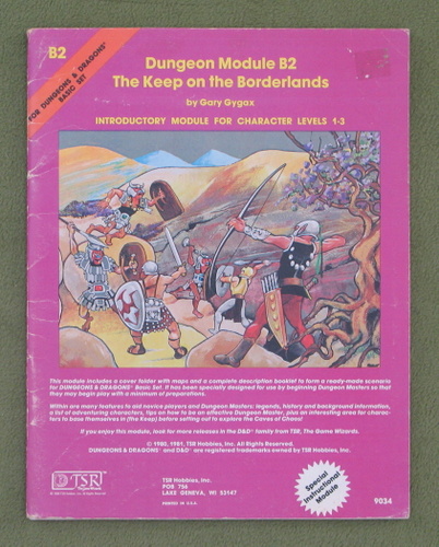 Image for The Keep on the Borderlands (D&D Module B2) - PLAY COPY