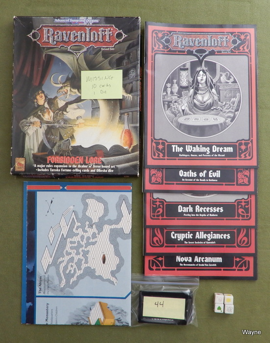 Image for Forbidden Lore (AD&D: Ravenloft) - MISSING 10 CARDS, 1 DIE