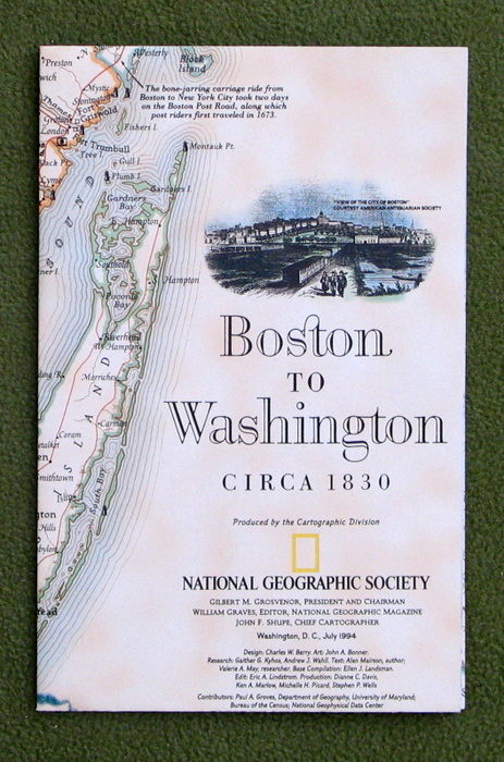 Image for Boston to Washington, ca. 1830 (National Geographic Map)