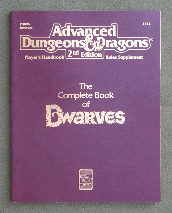 Image for Complete Book of Dwarves (Advanced Dungeons & Dragons Player's Handbook Rules Supplement - PHBR6)