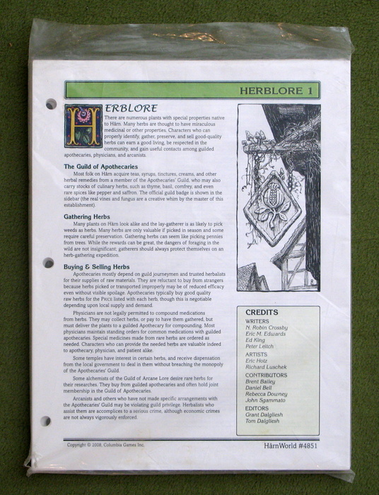 Image for Herblore sheets (Harn / HarnWorld)