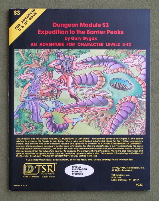 Image for Expedition to the Barrier Peaks (Advanced Dungeons & Dragons module S3)