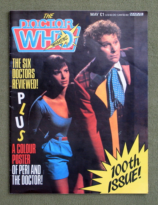 Image for The Doctor Who Magazine 100th Issue! May 1985 - Poster Of Peri & The Dr.