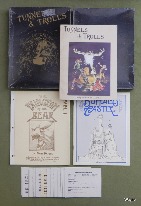 Image for Tunnels & Trolls, 5th edition box set (Black Box) - WORN, PLAY SET