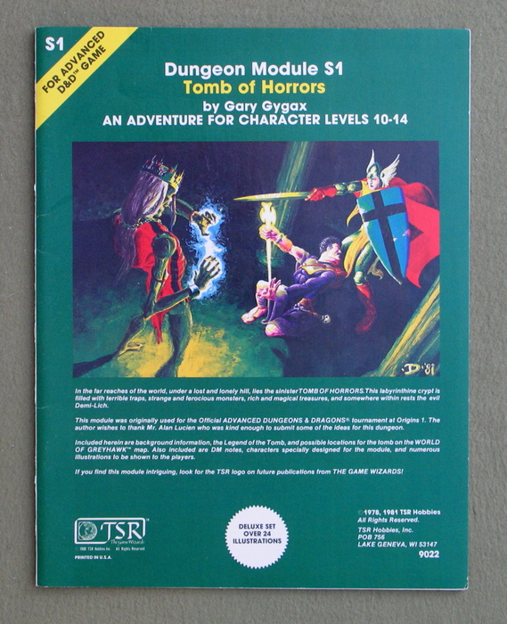 Image for Tomb of Horrors (Advanced Dungeons & Dragons Module S1)