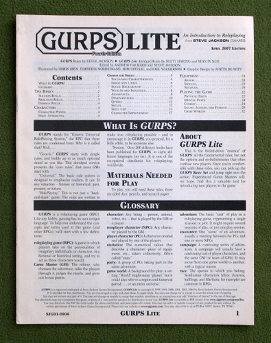 Image for GURPS Lite (Fourth Edition)