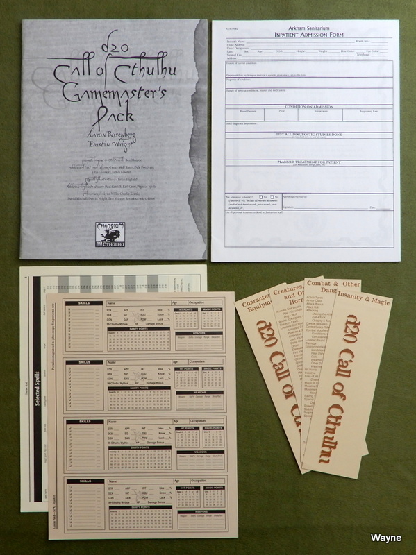 Image for Call of Cthulhu Gamemasters Pack - PARTIAL SET