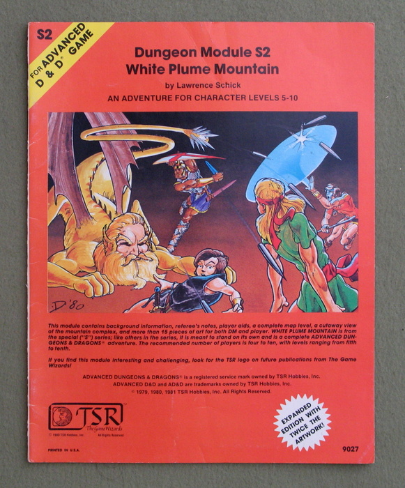 Image for White Plume Mountain (Advanced Dungeons & Dragons module S2) - PLAY COPY