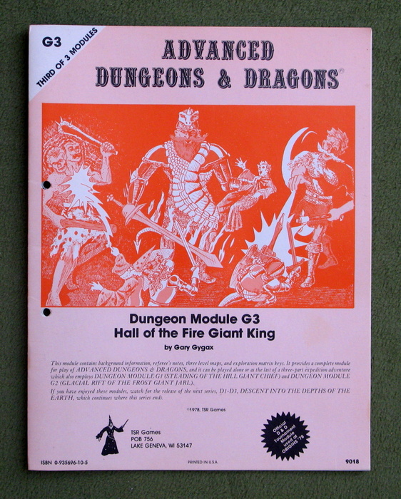 Image for Hall of the Fire Giant King (Advanced Dungeons & Dragons Module G3)