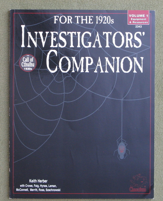 Image for Investigator's Companion for the 1920s: Volume 1 - Equipment & Resources (Call of Cthulhu)