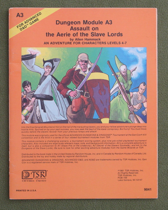 Image for Assault on the Aerie of the Slave Lords (Advanced Dungeons & Dragons module A3)