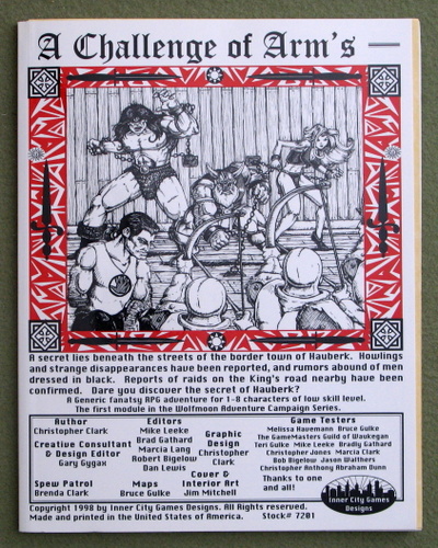 Image for A Challenge of Arm's (Wolfmoon Adventure Campaign, Vol 1)