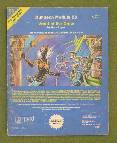 Image for Vault of the Drow (AD&D Module D3) - PLAY COPY