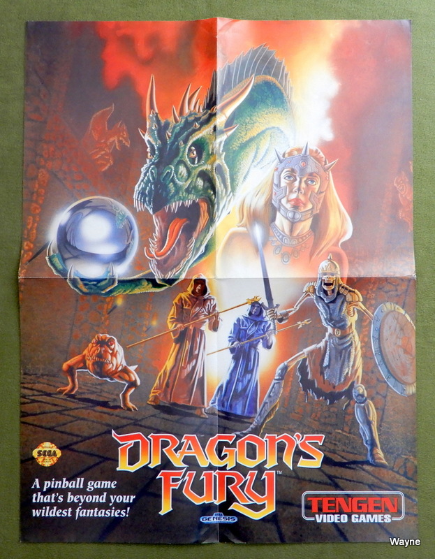 Image for Dragon's Fury Sega Genesis Foldable Promo Poster