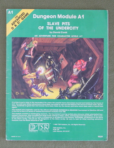 Image for Slave Pits of the Undercity (Advanced Dungeons & Dragons Module A1)
