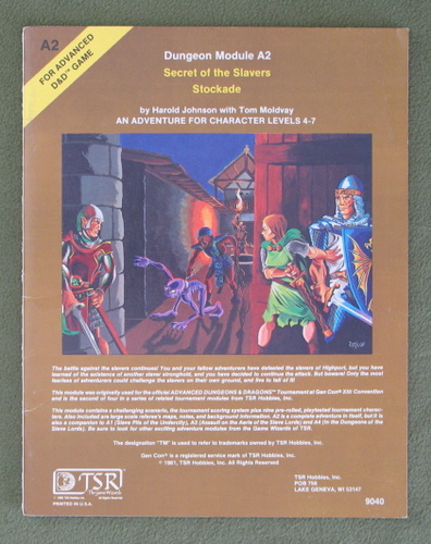 Image for Secret of the Slavers Stockade (Advanced Dungeons & Dragons module A2)