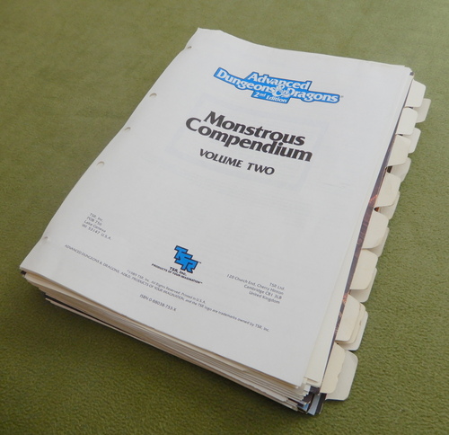 Image for Monstrous Compendium, Vol. 1 & 2 SHEETS