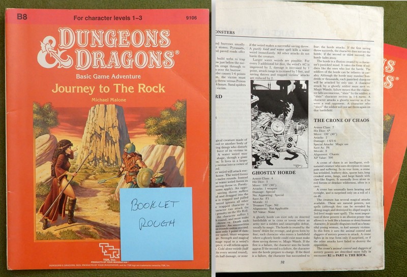 Image for Journey to the Rock (D&D Module B8) - ROUGH BOOKLET
