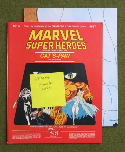Image for Cat's-Paw (Marvel Super Heroes MH5) - MISSING CHARACTER CARDS