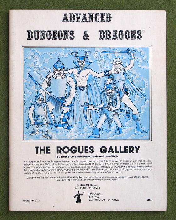 Image for Rogues Gallery: A Compendium of Non-Player Characters (Advanced Dungeons and Dragons)