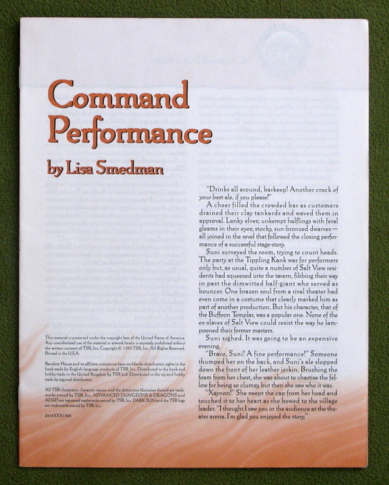 Image for Command Performance (AD&D / Dark Sun: Ivory Triangle)