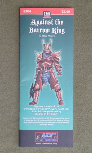 Image for Against the Barrow King (Dungeons and Dragons, 3rd Edition: D20 System)