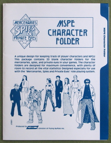 Image for MSPE Character Folder (Folders): Mercenaries, Spies and Private Eyes