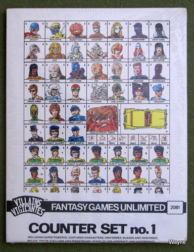 Villains and Vigilantes Counter Set No 1 Image for Villains and Vigilantes Counter Set No 1