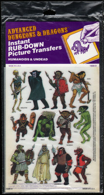Image for Advanced Dungeons & Dragons: Instant Rub-Down Picture Transfers (Humanoids & Undead)