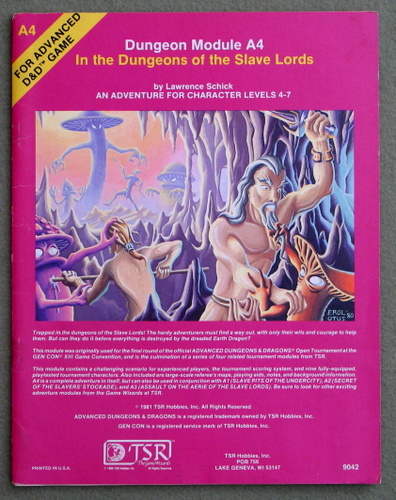 Image for In the Dungeons of the Slave Lords (Advanced Dungeons & Dragons module A4)