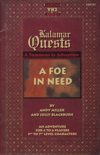 Image for A Foe in Need (Kalamar Quest Adventure)