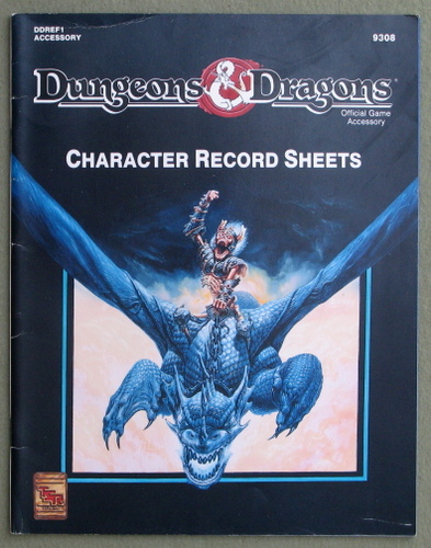 Image for Dungeons and Dragons Character Record Sheets (Dungeons and Dragons Accessory DDREF1)